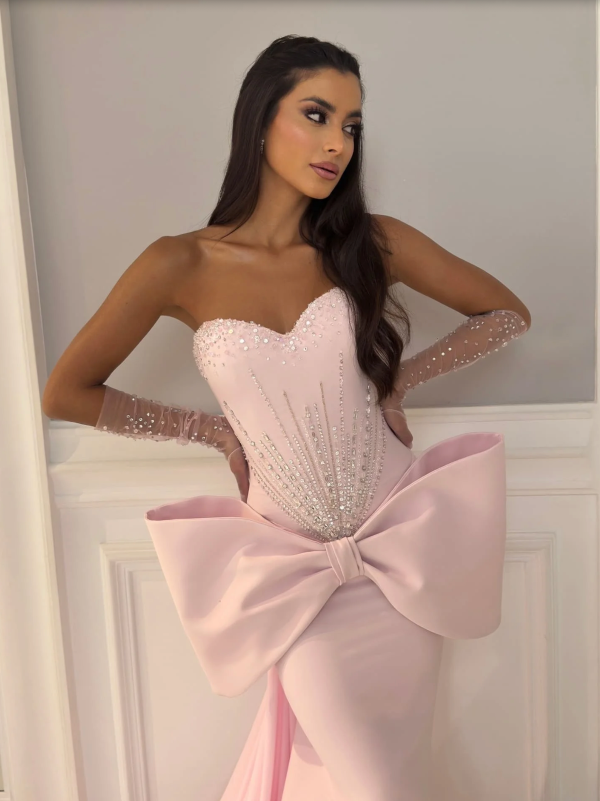 Pink October couture gown