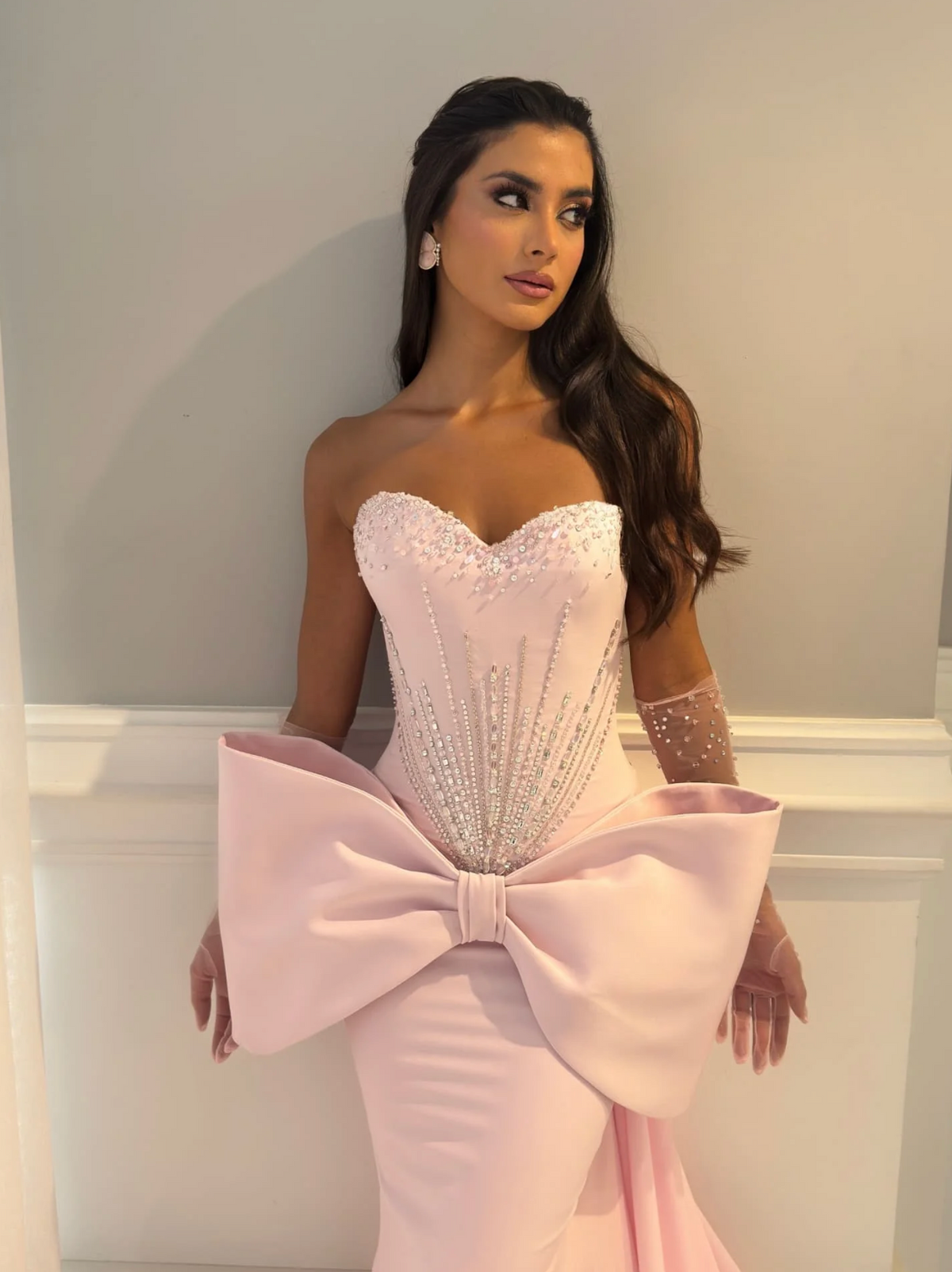 Pink October couture gown
