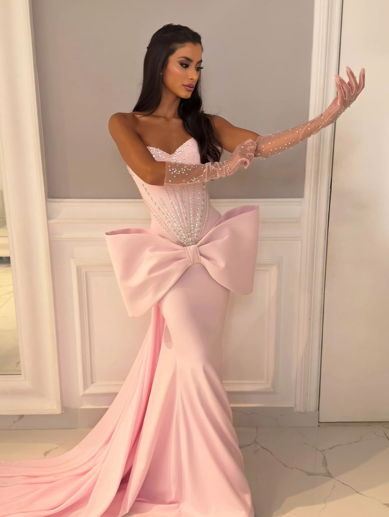 Pink October couture gown