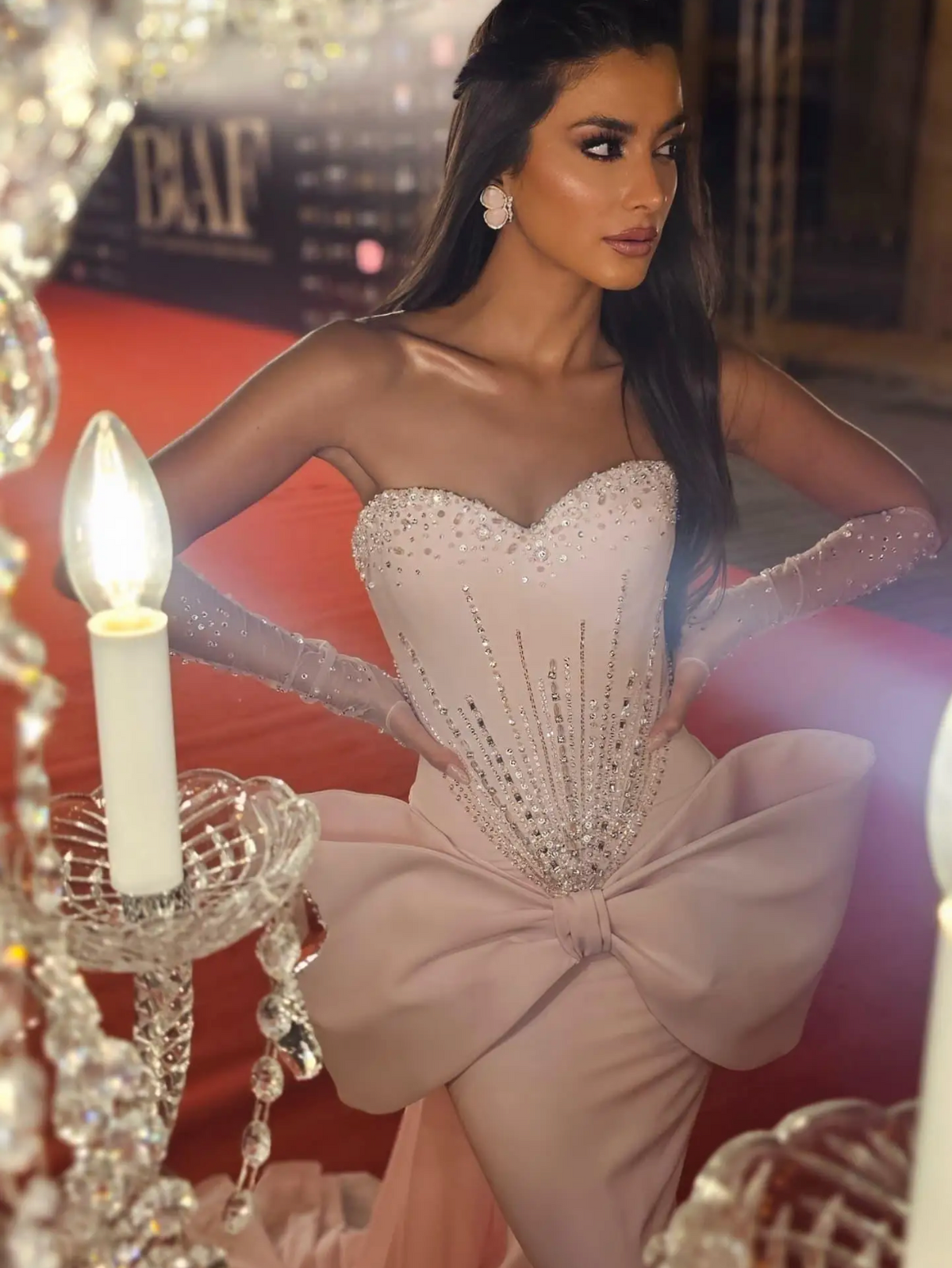 Pink October couture gown