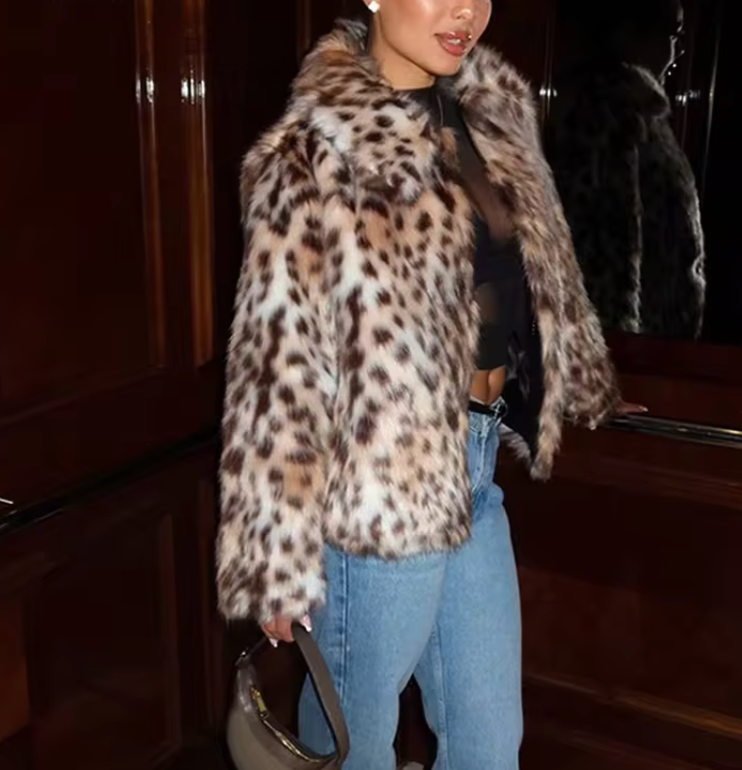 Bazaleas Animal Print Coat