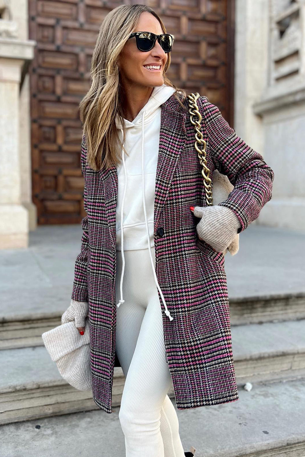 Montrose Plaid Midi Coat