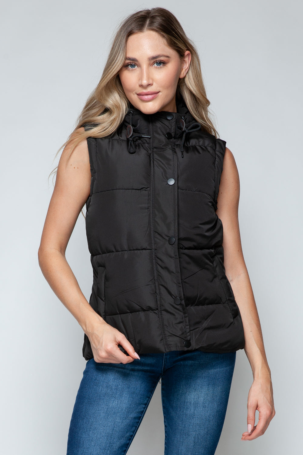 Carnegie Snap and Zip Closure Hooded Vest