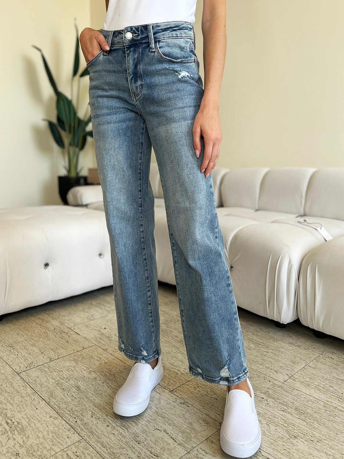 Caruthers High Waist Straight Jeans