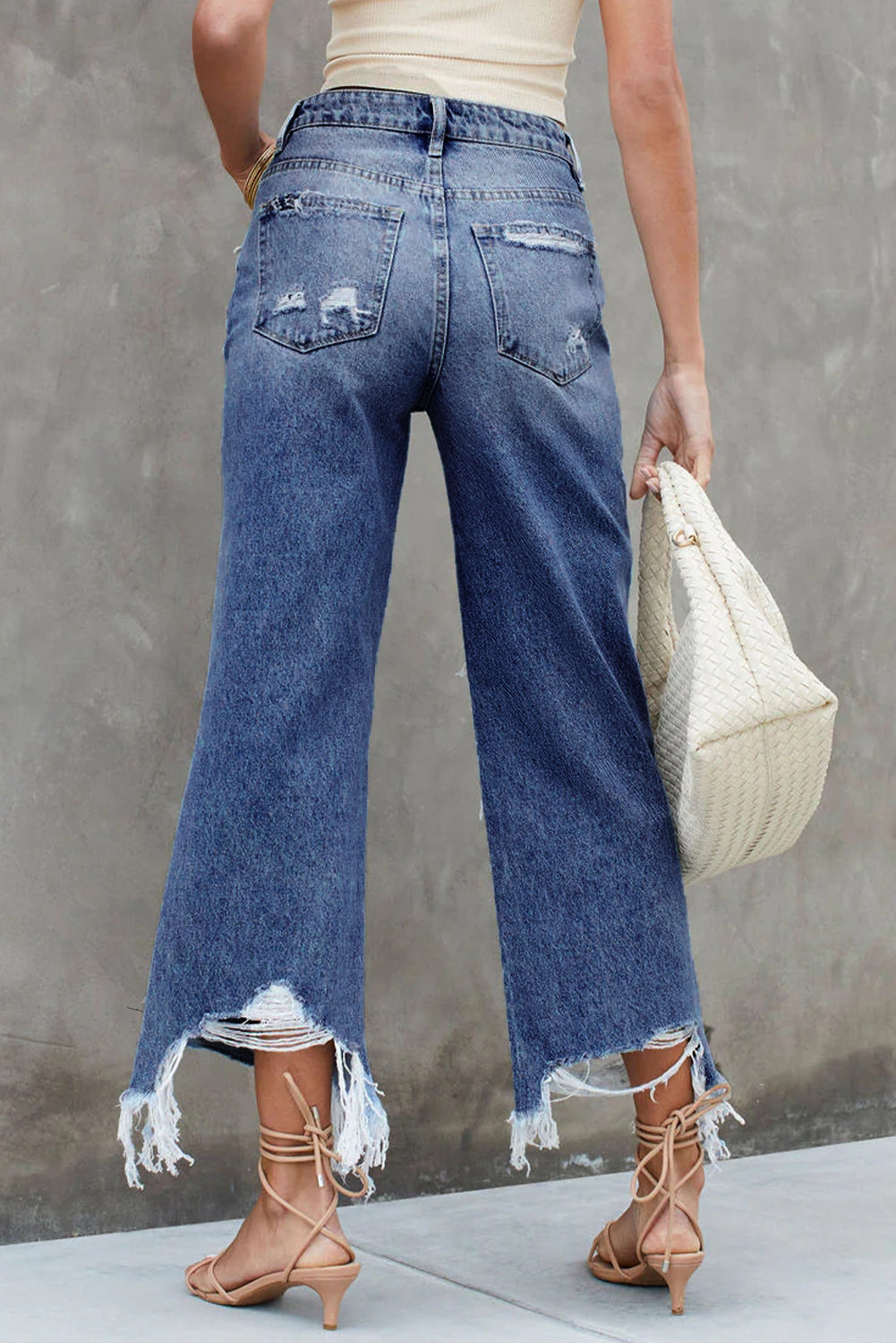 Heavy Destroyed High Waist Jeans