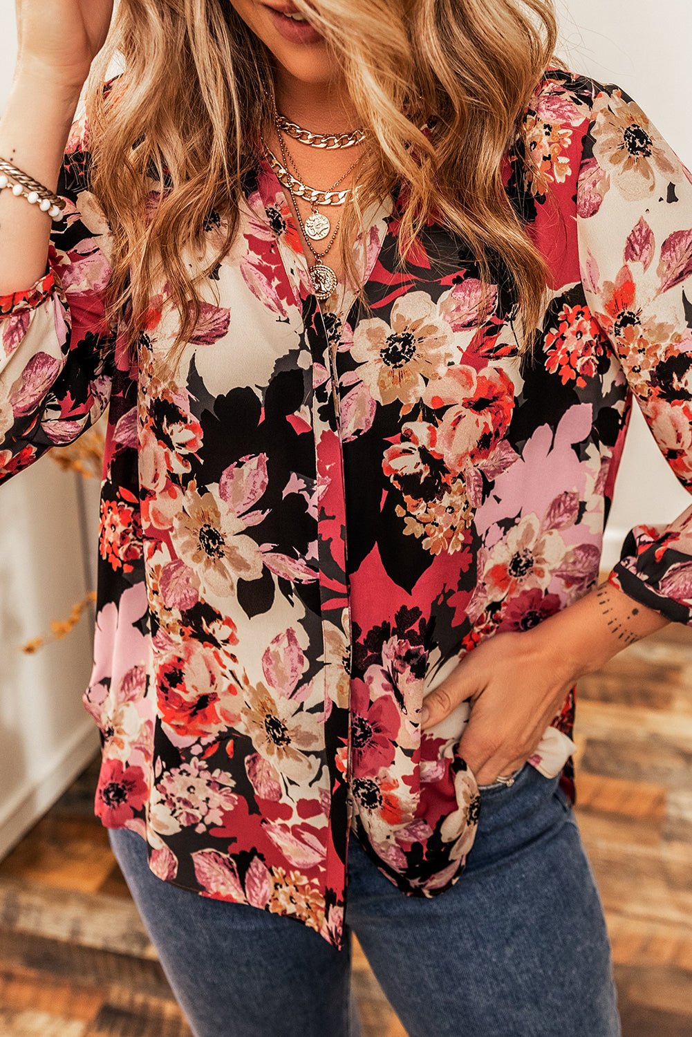 Tuscany Floral Print Top