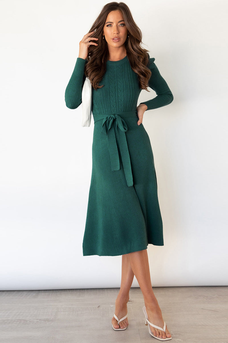 Rochester Tie Waist Sweater Dress