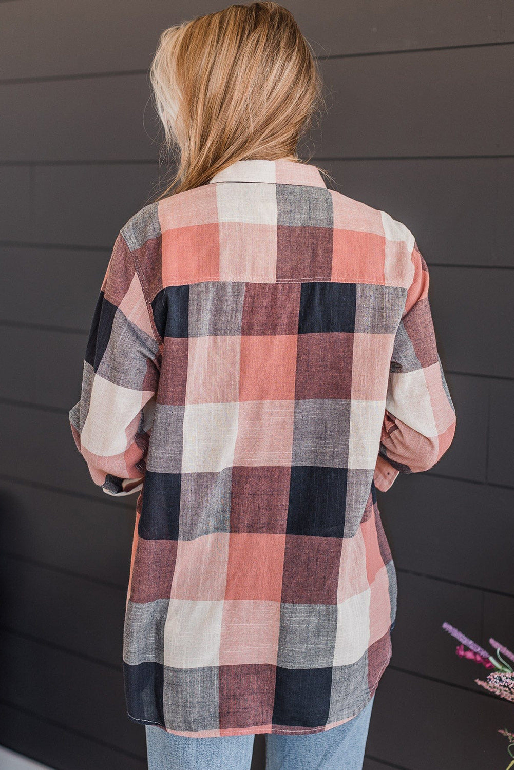 Roll up Sleeve Plaid Shirt