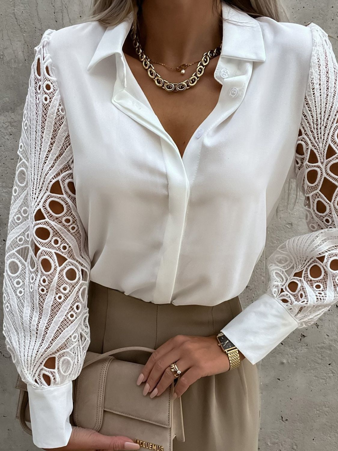 Olivia Lantern Sleeve Blouse