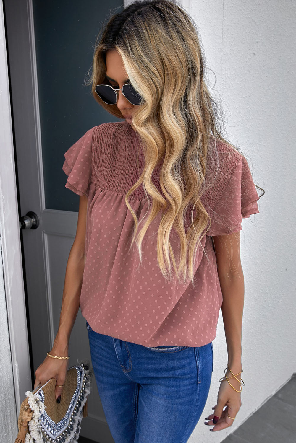 Taylor Flutter Sleeve Blouse