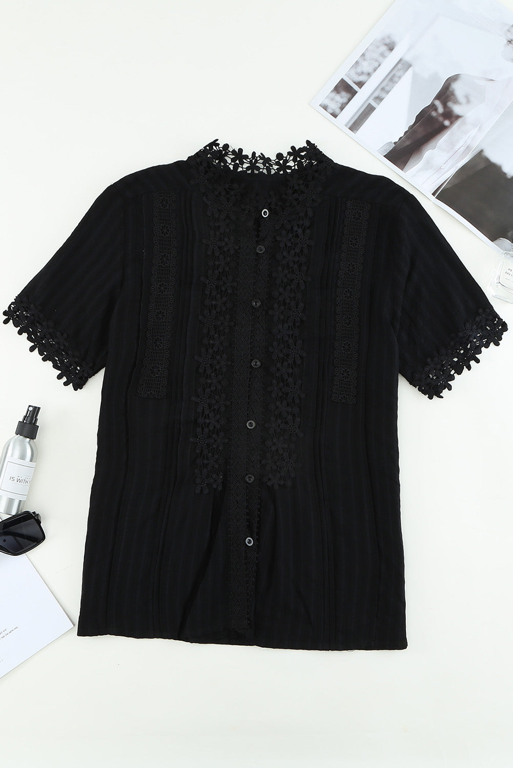 Lace Short Sleeve Top