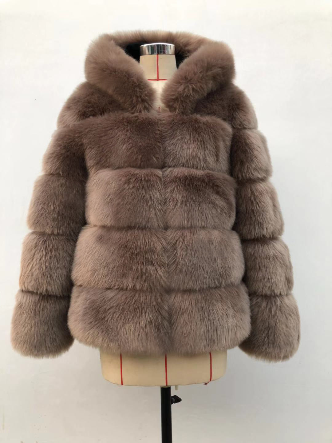 Fox Hooded Fur Coat