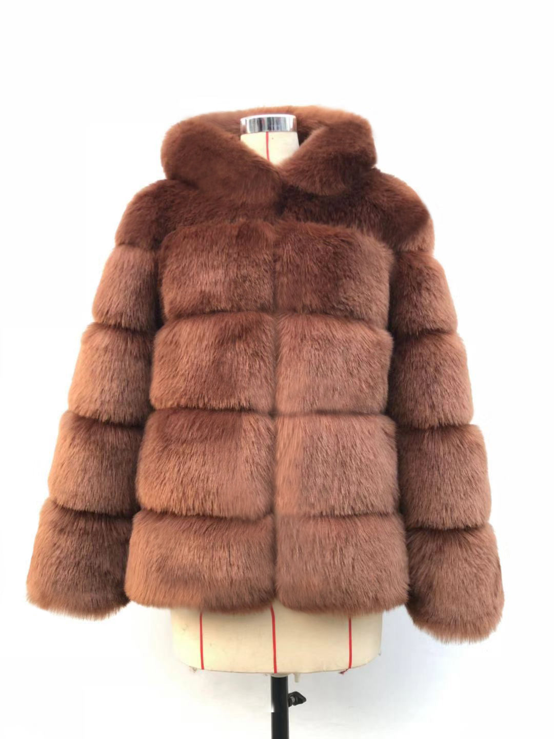 Fox Hooded Fur Coat