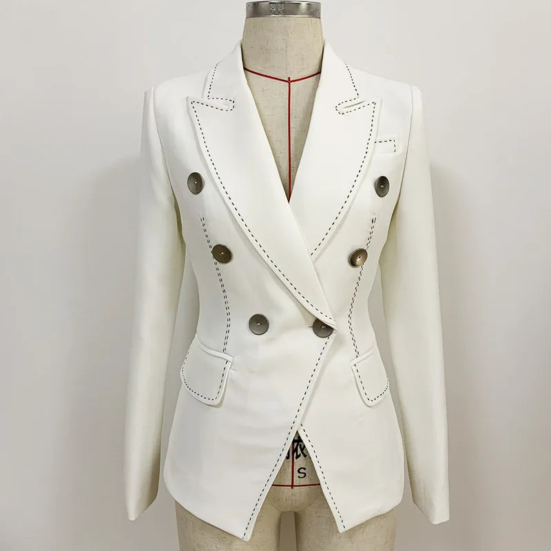 Elegant Blazer Classic Design With Gold Covered Buttons