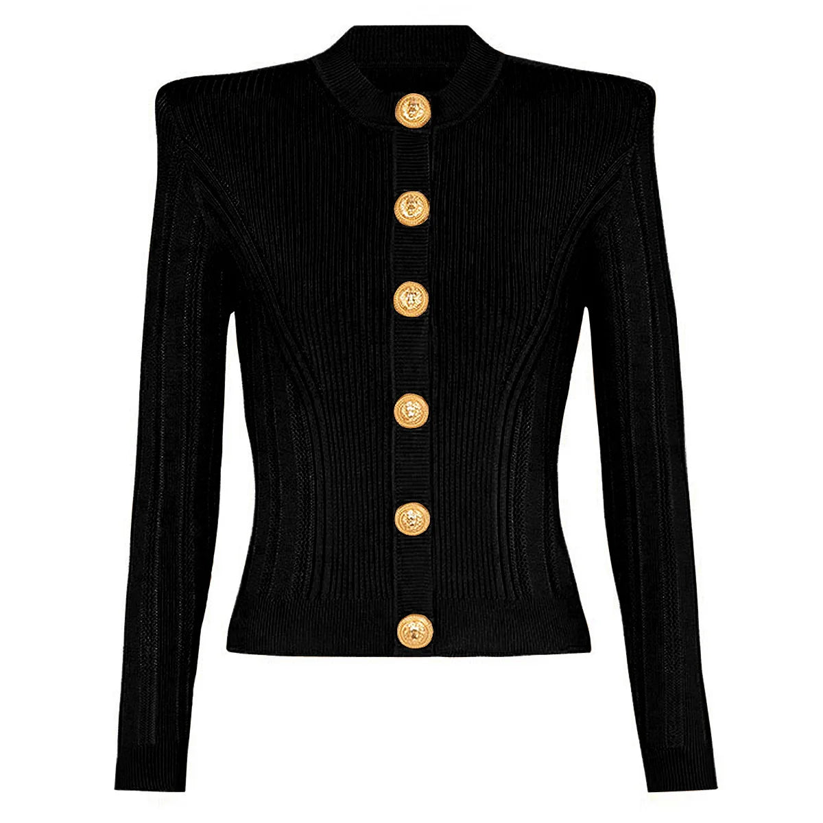 Long Sleeve Ornate Button Cardigan