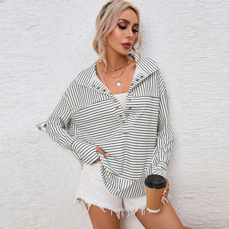 Striped Long Sleeve Pullover