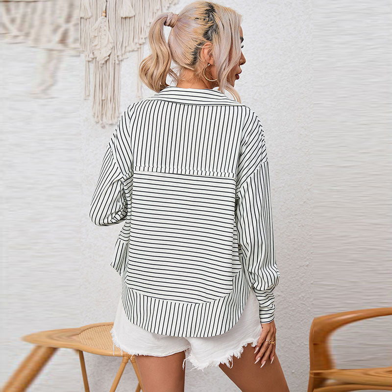 Striped Long Sleeve Pullover