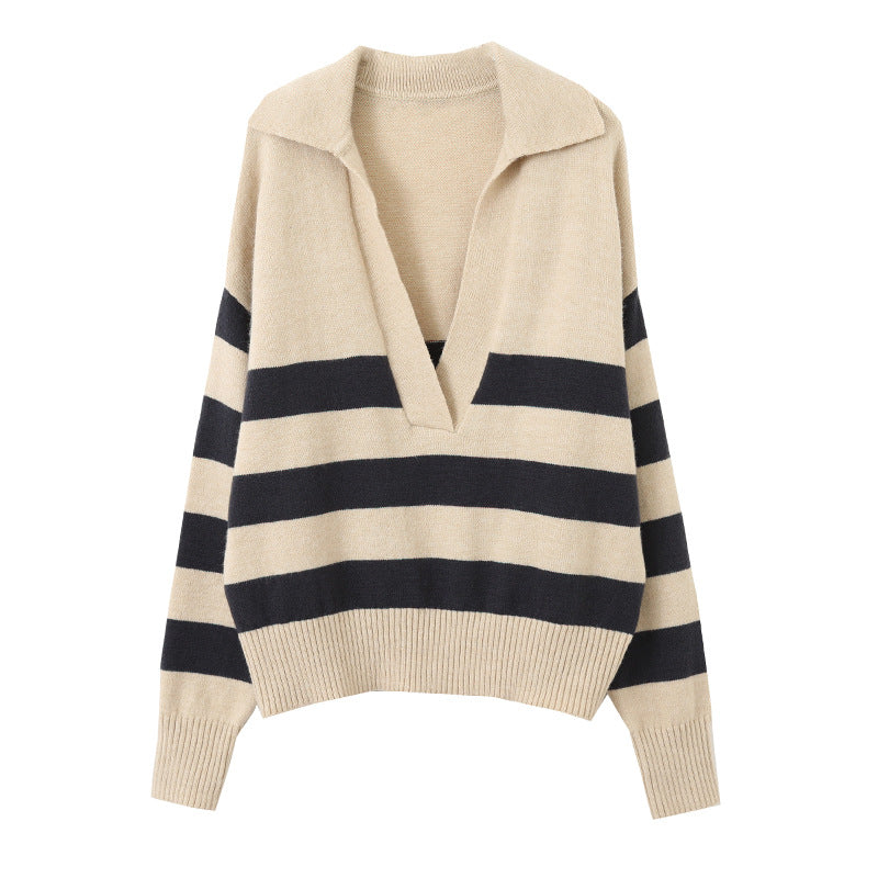 Casual Polo Loose Pullover