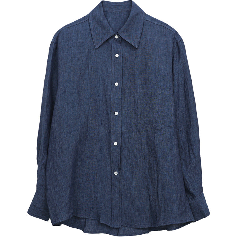 French Pure Linen Button Up Shirt