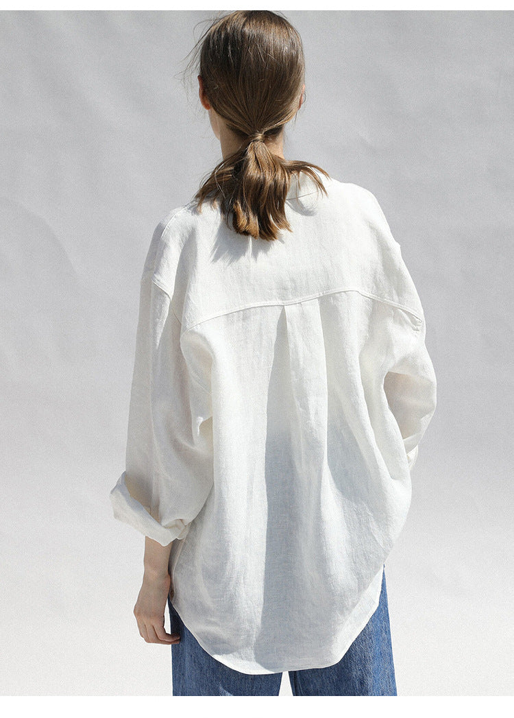 French Pure Linen Button Up Shirt