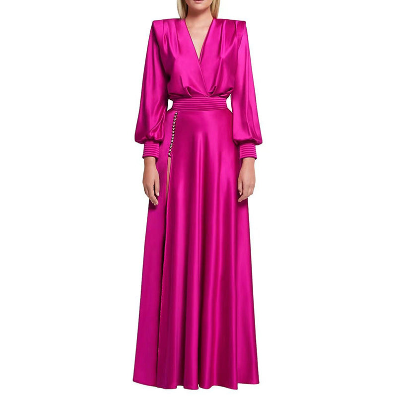 Puff Sleeve Elegant Maxi Dress