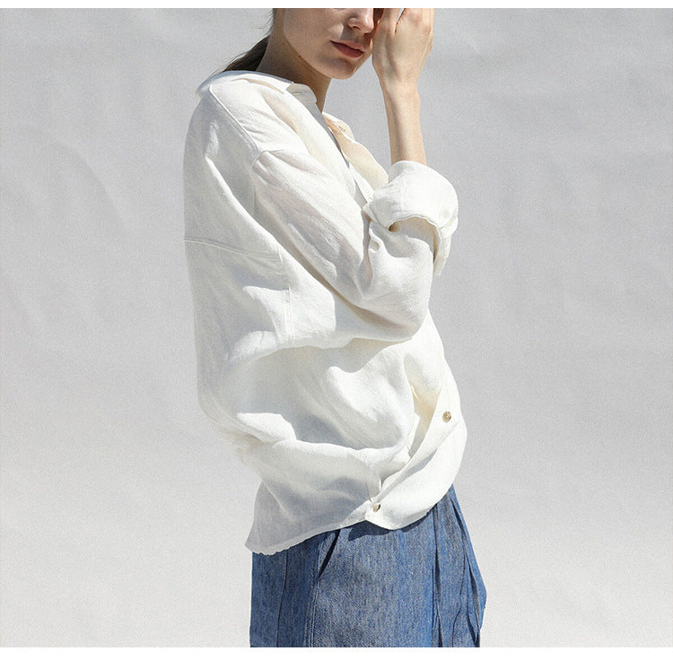 French Pure Linen Button Up Shirt