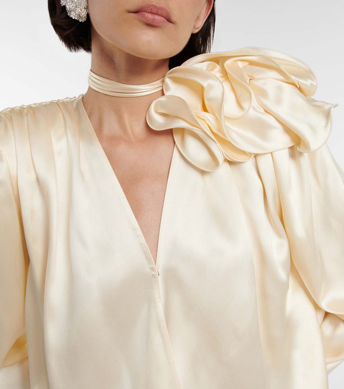 Three-Dimensional Rose Blouse