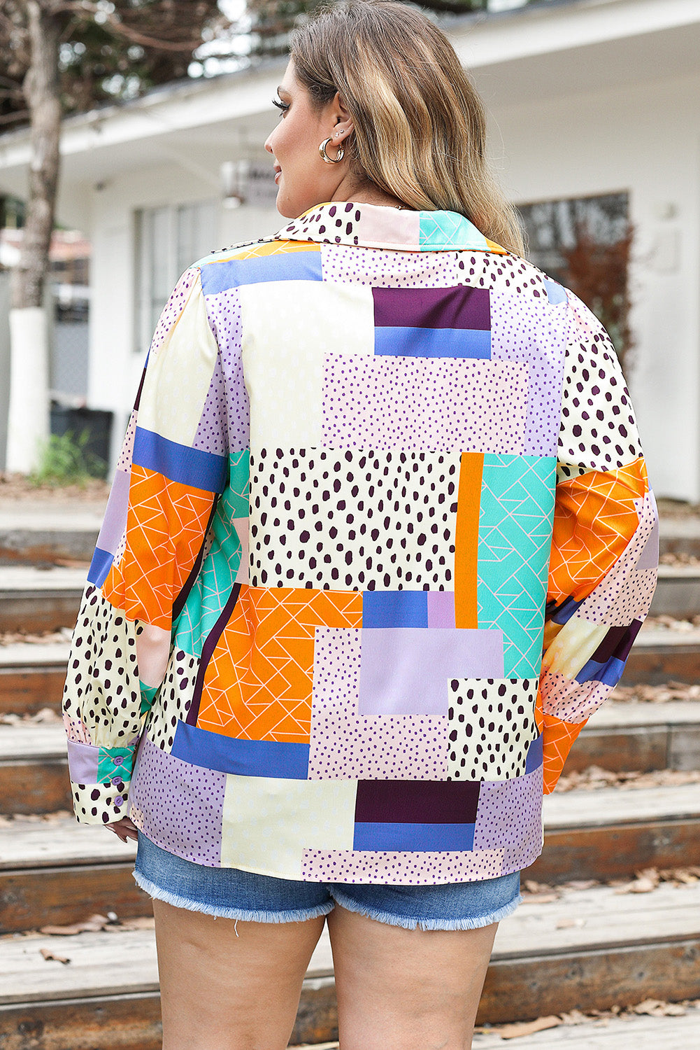 Color Block Long Sleeve Top