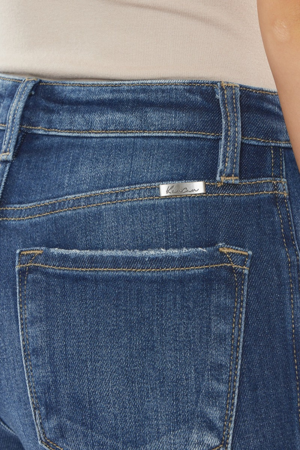Starlight Raw Hem High-Waist Cropped Jeans