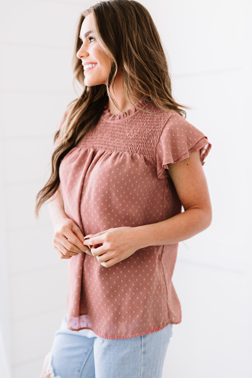 Taylor Flutter Sleeve Blouse