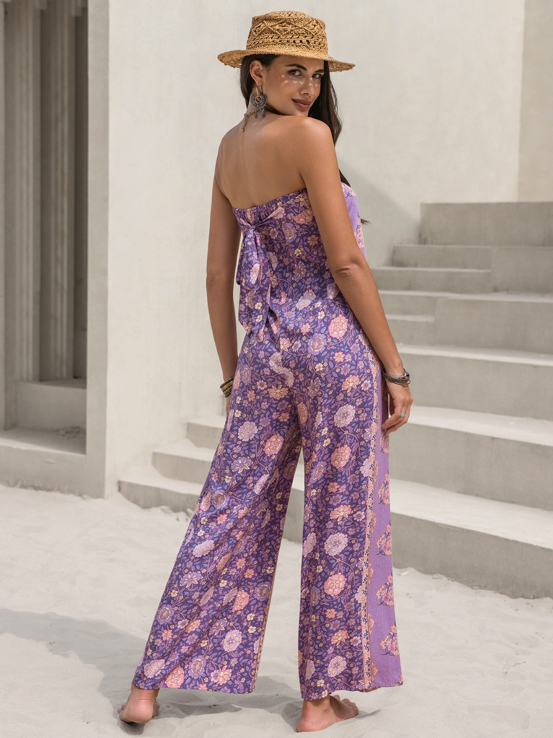 Tied Printed Jumpsuit