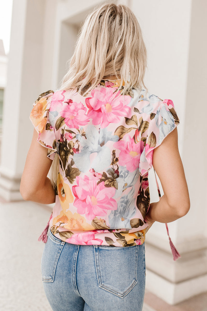 Garden Flutter Sleeve Blouse