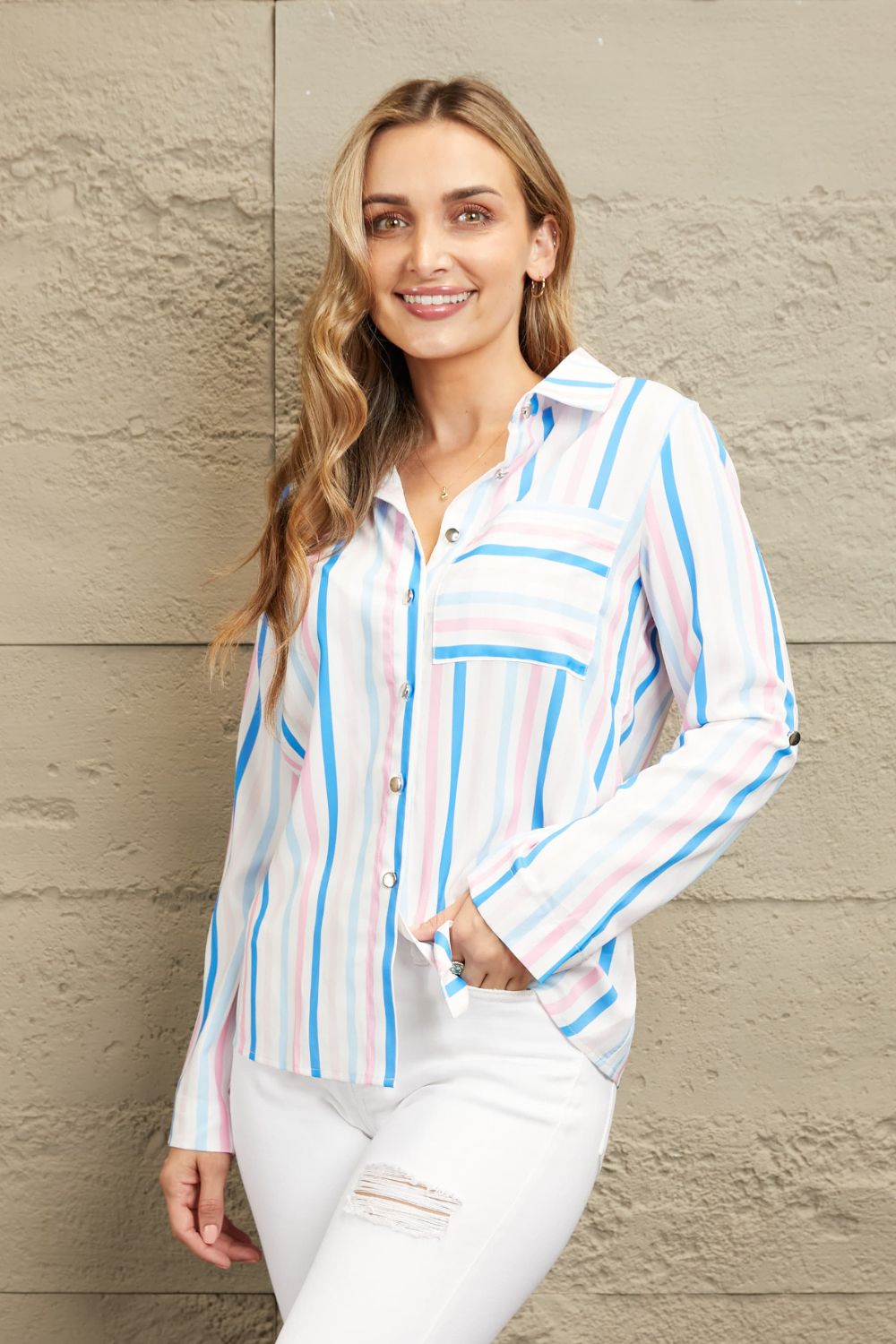 Striped Collared Shirt